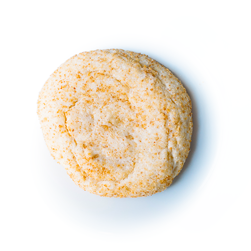 Single Cheesecake cookie on white background