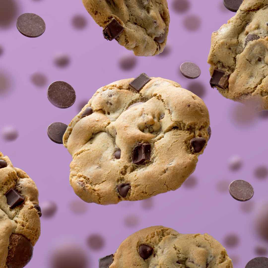 Triple Chocolate chip cookie square close up